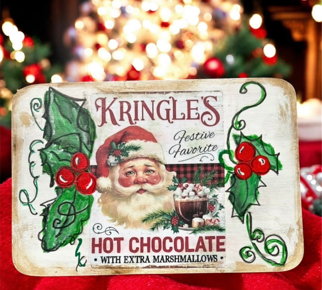 cozy farmhouse hot cocoa bar gift set for christmas kitchen decor