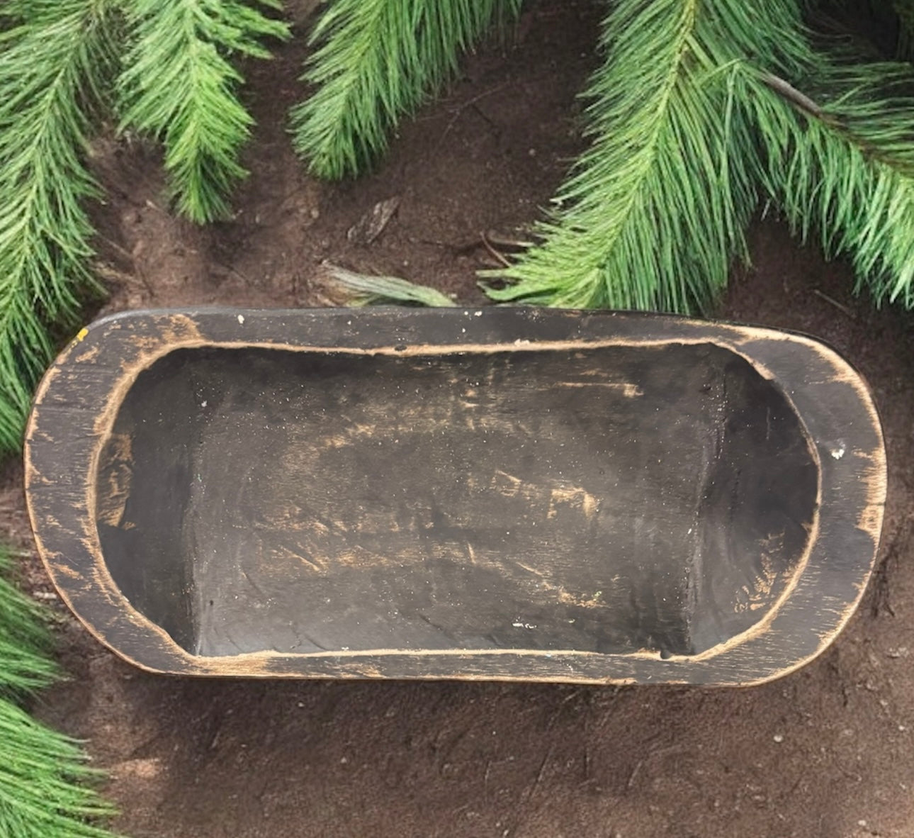 brown handcrafted farmhouse dough bowl gift set for cozy holiday kitchen decor