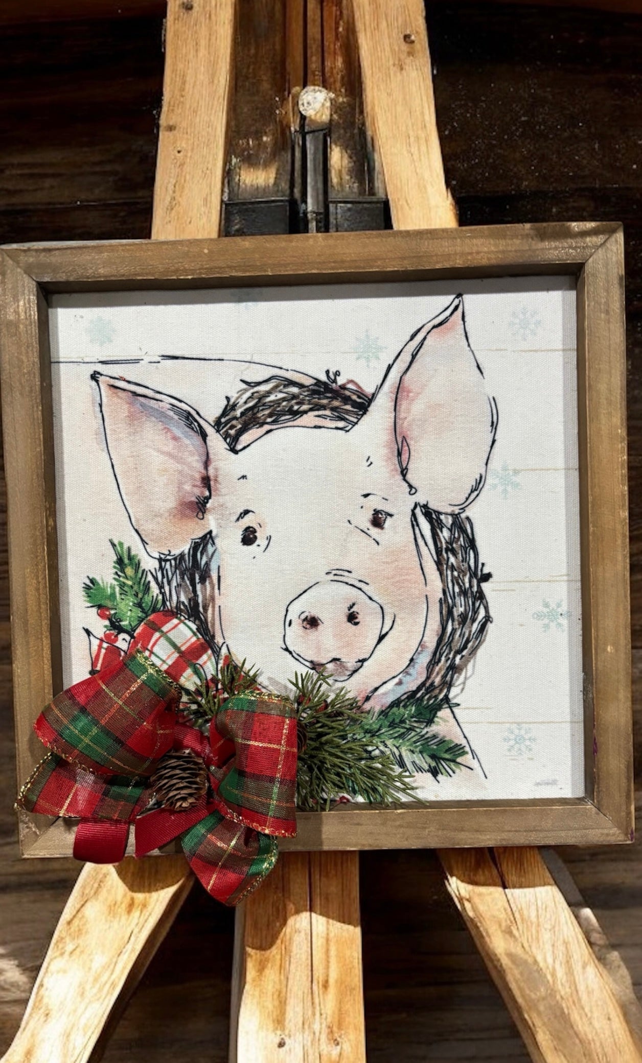 Farmhouse Christmas pig