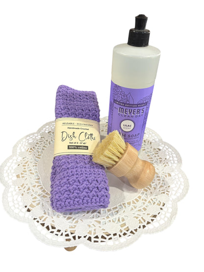 Cleaning supplies gift bag