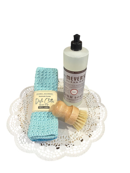 Cleaning supplies gift bag